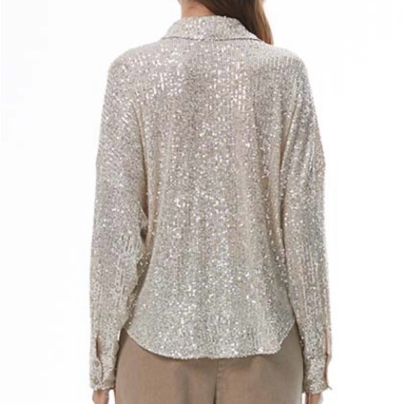 NWT YFB Young Fabulous Broke Tourist top with Champagne Sequins $158 - Picture 3 of 4